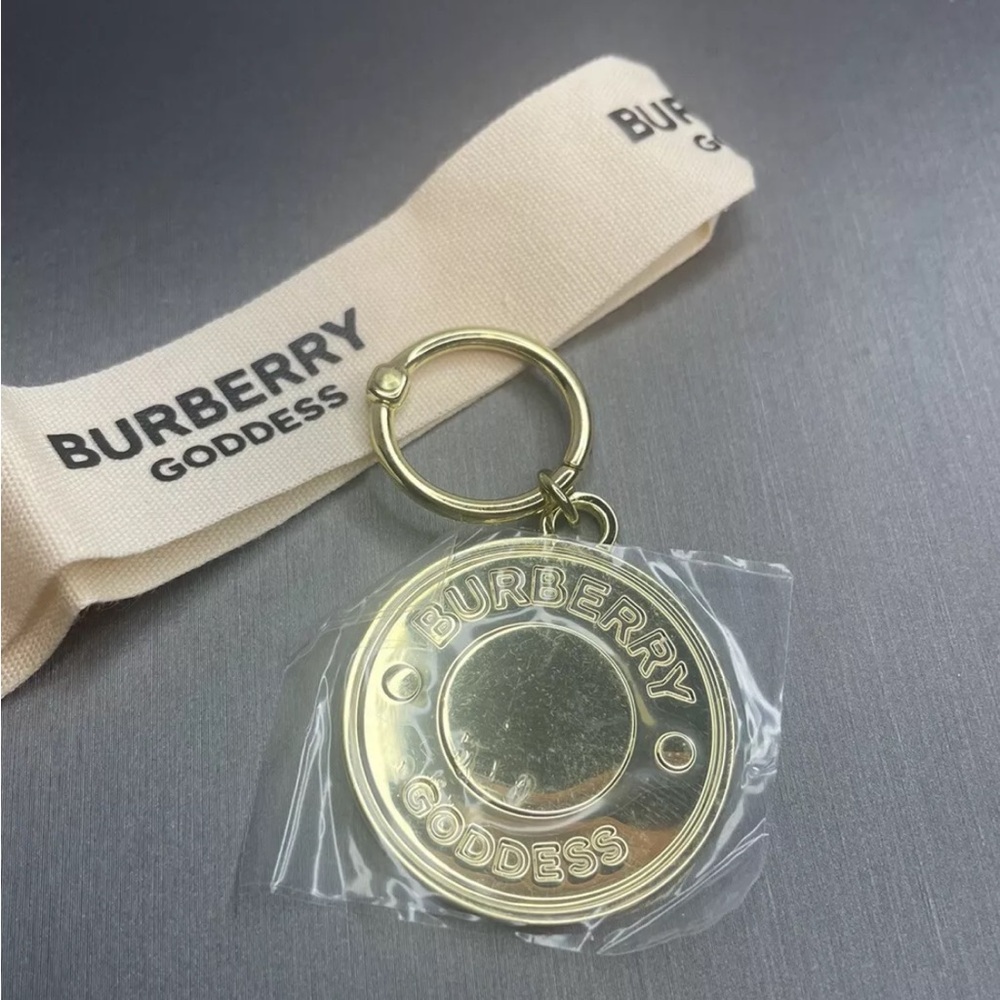 Burberry Goddess Gold Keychain With Ribbon
